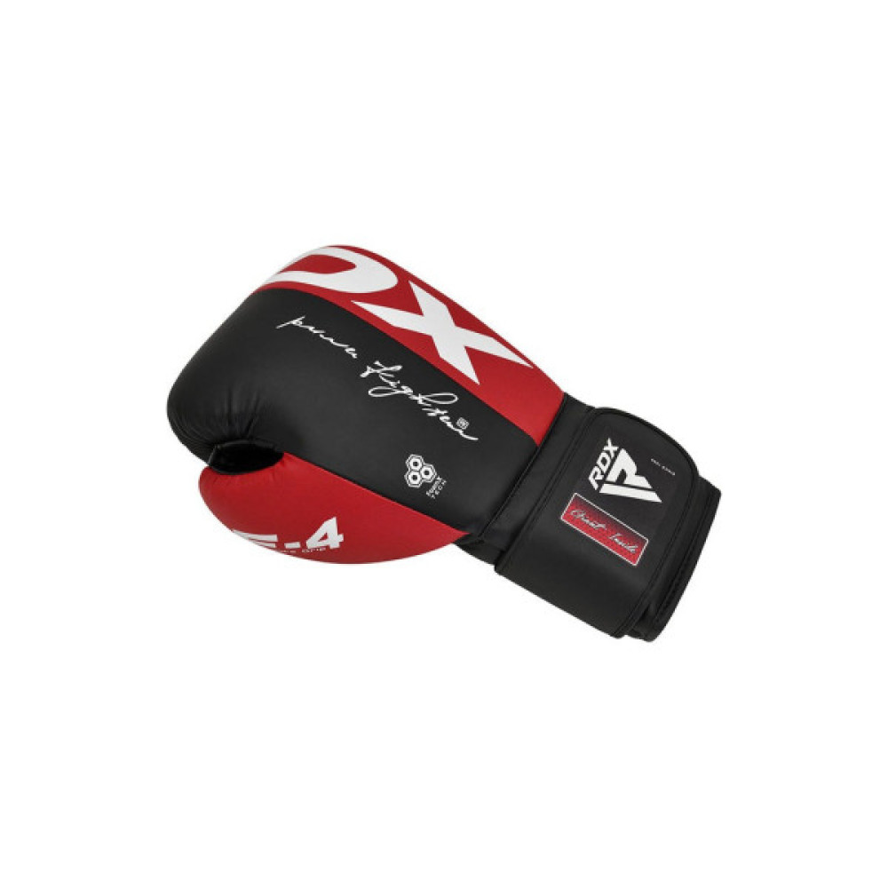 Боксерські рукавички RDX REX F4 Red/Black 10 унцій (BGR-F4R-10OZ)