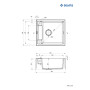 Мийка кухонна Deante Magnetic, граніт, квадрат, без крила, 560х500х219мм, чаша - 1, накладна, чорний матовий