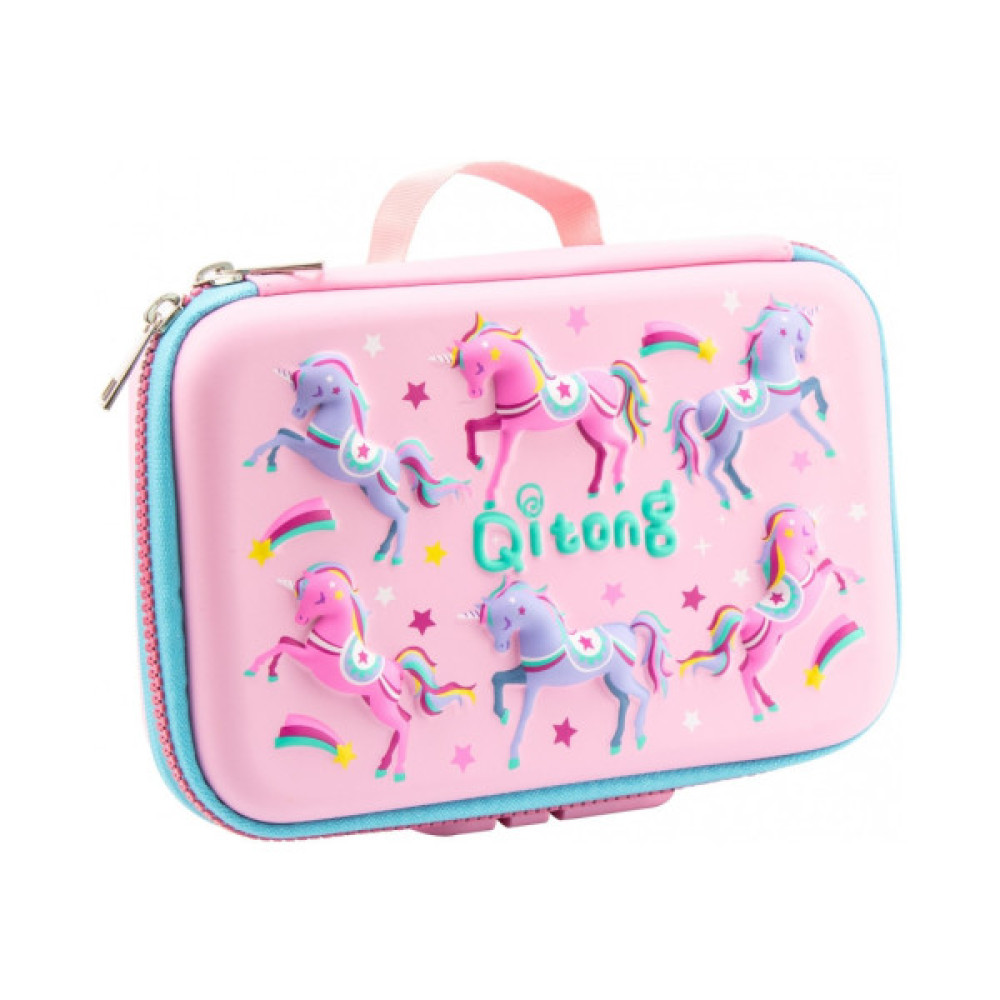 Пенал Cool For School 1 відділення на замку Рожевий (QT-5685-Pink)