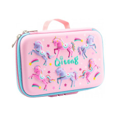 Пенал Cool For School 1 відділення на замку Рожевий (QT-5685-Pink)