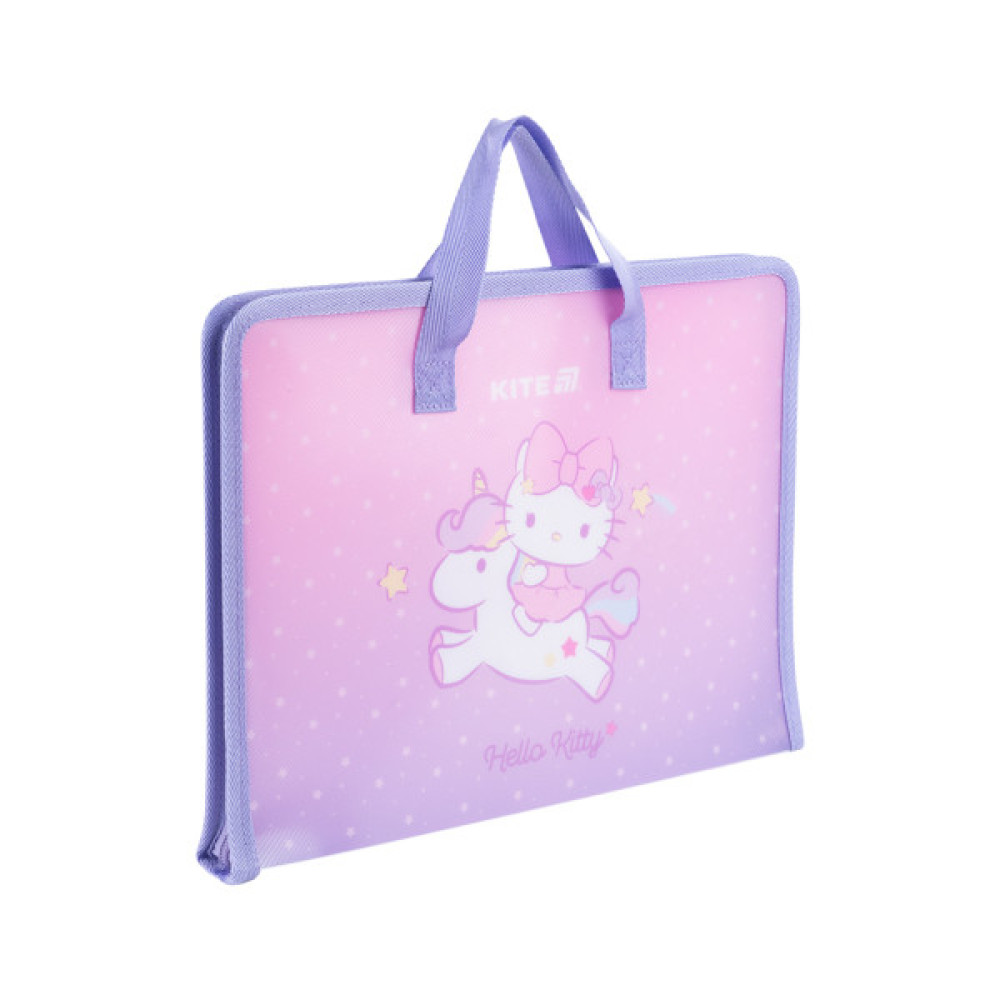 Папка - портфель Kite на блискавці A4 Hello Kitty, 1 відділення (HK25-202-1)