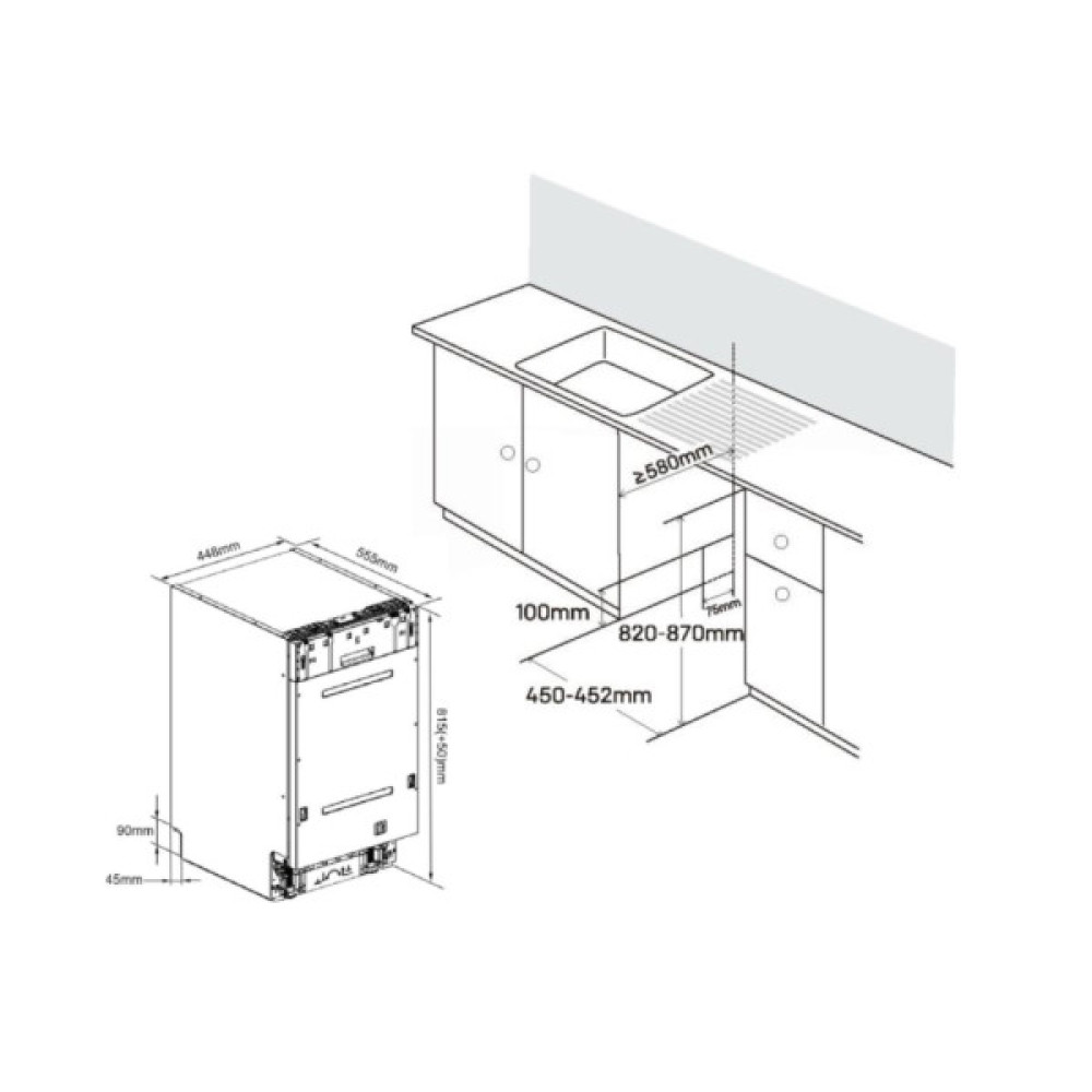 Посудомийна машина Edler EBD-4525P