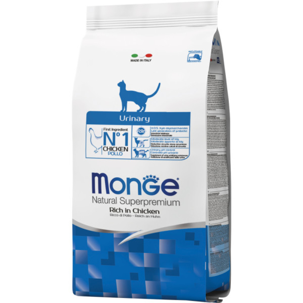 Сухий корм для кішок Monge Cat Urinary зі смаком курки і рису 400 г (8009470011907)