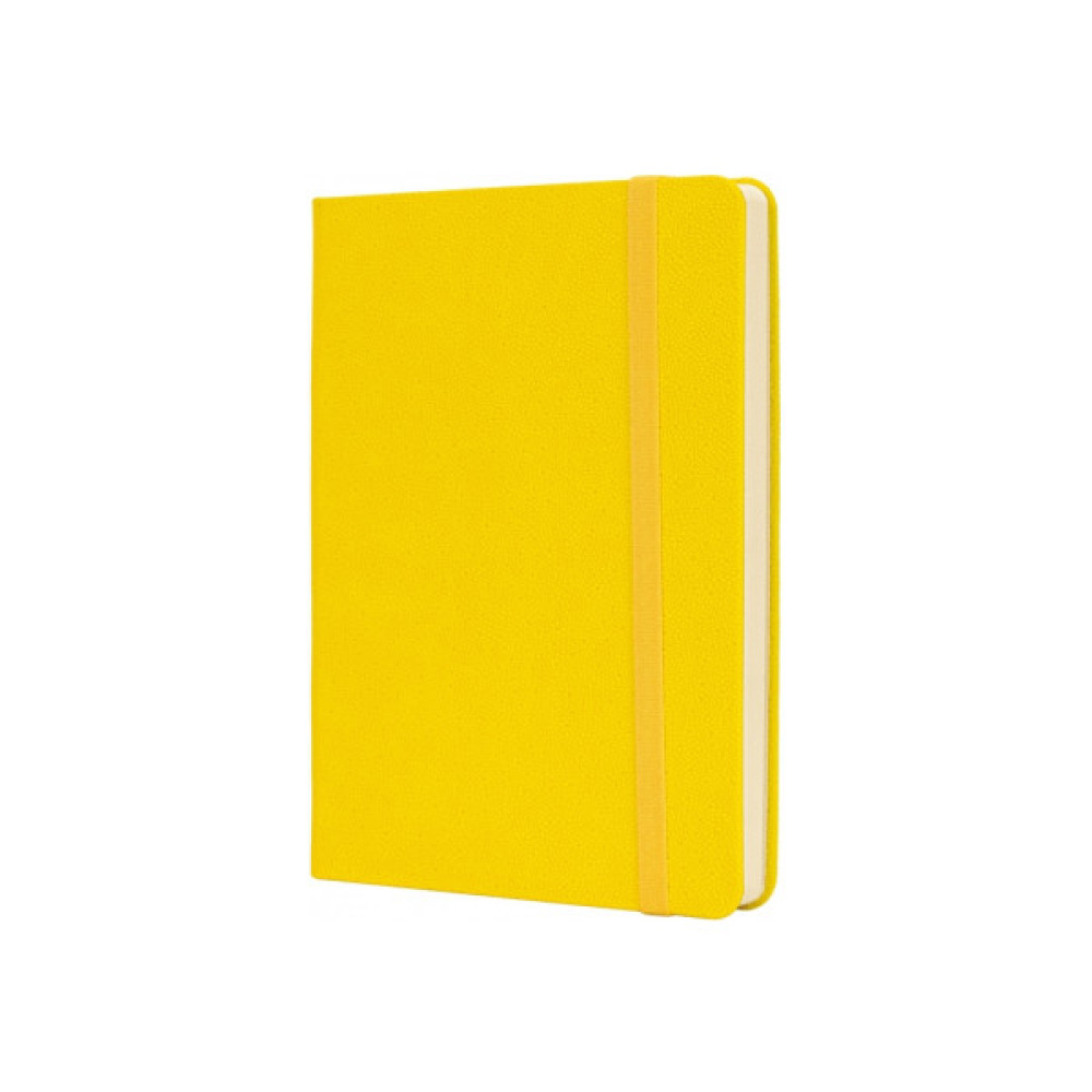 Книга записна Optima А6 NAMIB, тверда обкладинка, гумка, білий блок лінія, жовтий (O20387-05)