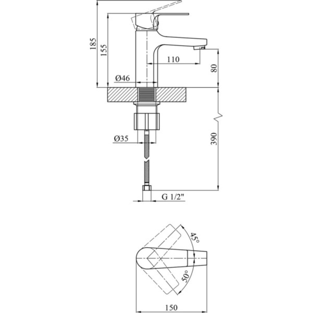 Змішувач Kroner Oker-C010 (CV019667)