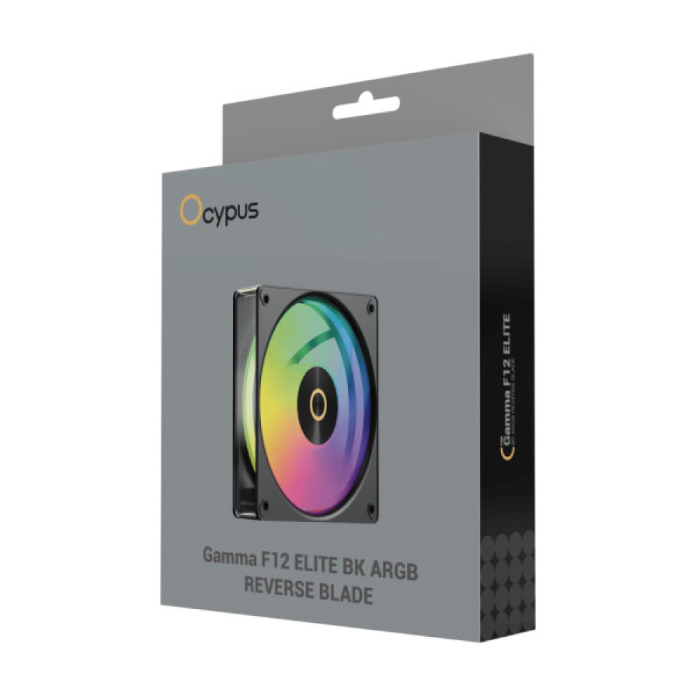 Кулер до корпусу OCYPUS GAMMA F12 ELITE BK ARGB REVERSE BLADE (GAMMA-F12-BK1AM01E-GL)