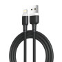Дата кабель USB 2.0 AM to Lightning 1.0m 2.1A silicone black XO (NB208-L-1-BK)