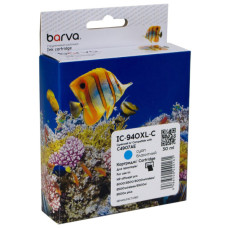 Картридж Barva HP 940XL (C4907AE) 1400 c, Cyan (IC-940XL-C)