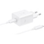 Зарядний пристрій Samsung USB-C 45W + cable USB-C to USB-C white (EP-T4511XWEGEU)