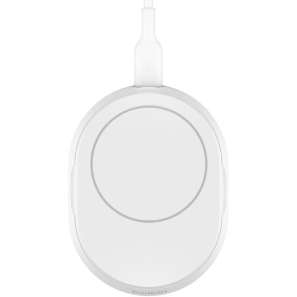 Зарядний пристрій Belkin 15W Magnetic Stand Qi2 20W adapter USB-C white (WIA008VFWH)