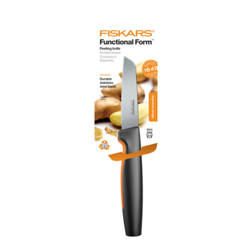 Кухонний ніж Fiskars Functional Form для овочів прямий 8 см (1057544)