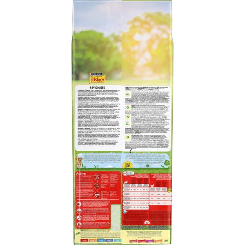 Сухий корм для собак Purina Friskies Active з яловичиною 15 кг (7613031394876)