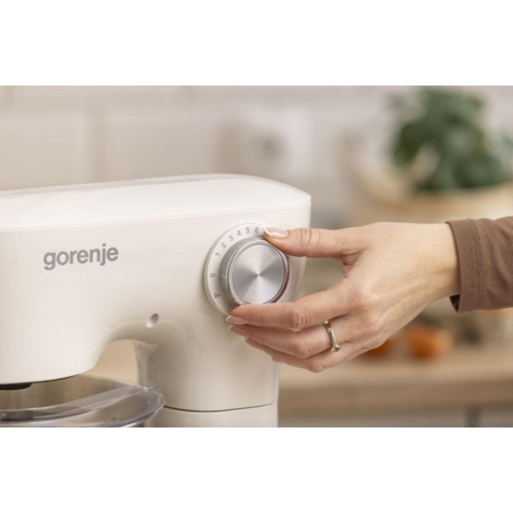 Кухонна машина Gorenje 800Вт, чаша-метал, корпус-пластик, насадок-3, білий