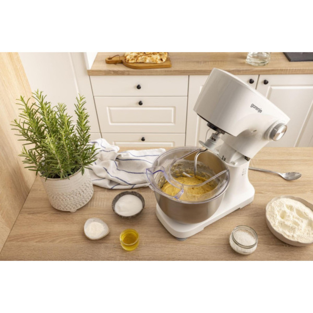 Кухонна машина Gorenje 800Вт, чаша-метал, корпус-пластик, насадок-3, білий