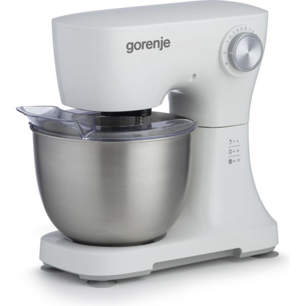 Кухонна машина Gorenje 800Вт, чаша-метал, корпус-пластик, насадок-3, білий