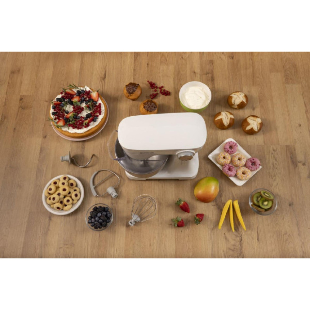 Кухонна машина Gorenje 800Вт, чаша-метал, корпус-пластик, насадок-3, білий