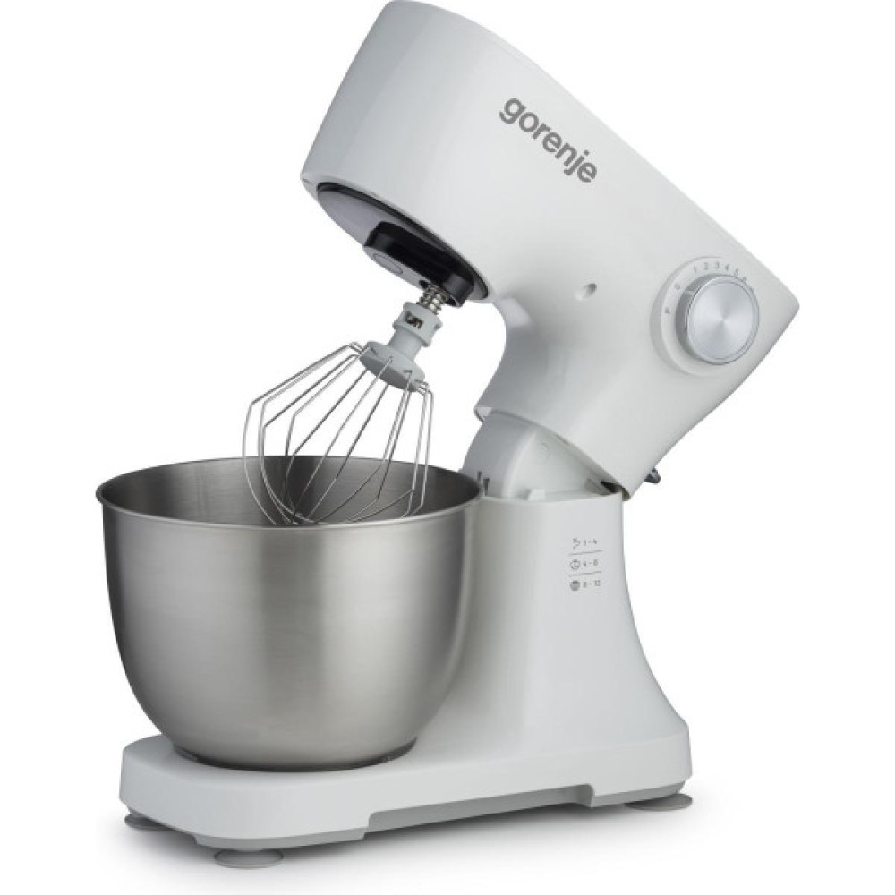 Кухонна машина Gorenje 800Вт, чаша-метал, корпус-пластик, насадок-3, білий