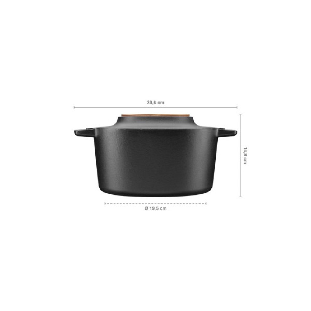 Каструля Fiskars Norden чавунна 4 л чорна (1026565)