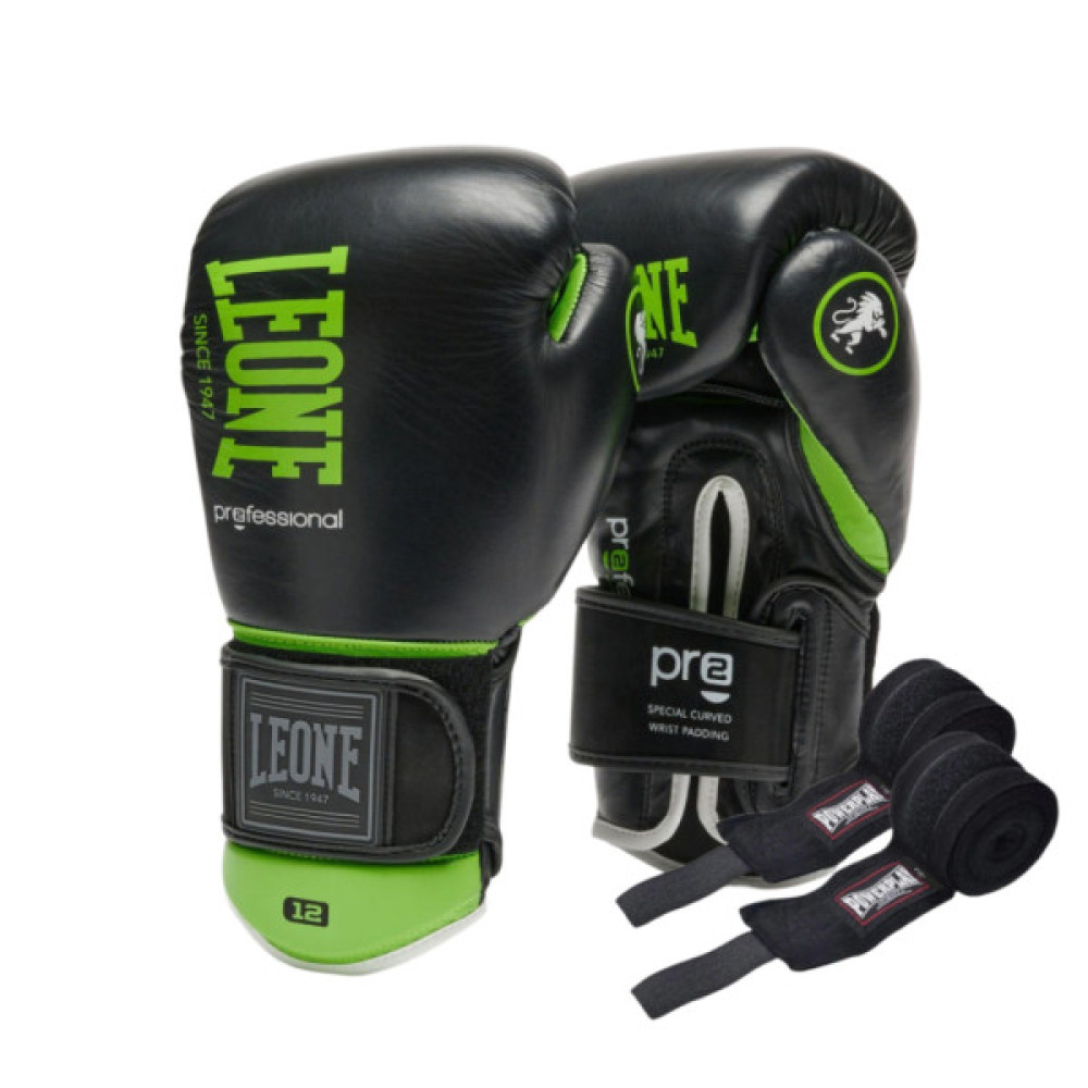 Боксерські рукавички Leone GN115 Professional 2 Black 12 унцій (GN115_Black_12oz)