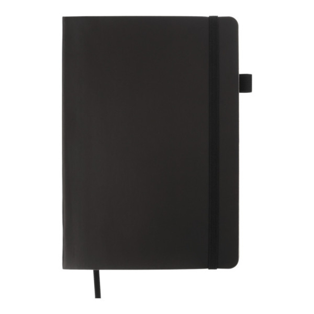 Книга записна Buromax Brief Logo2U 96 аркушів А5 у клітинку чорний (BM.295104-01)