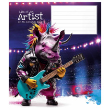 Зошит Школярик Cool adventures 12 аркушів лінія (012-3413L)