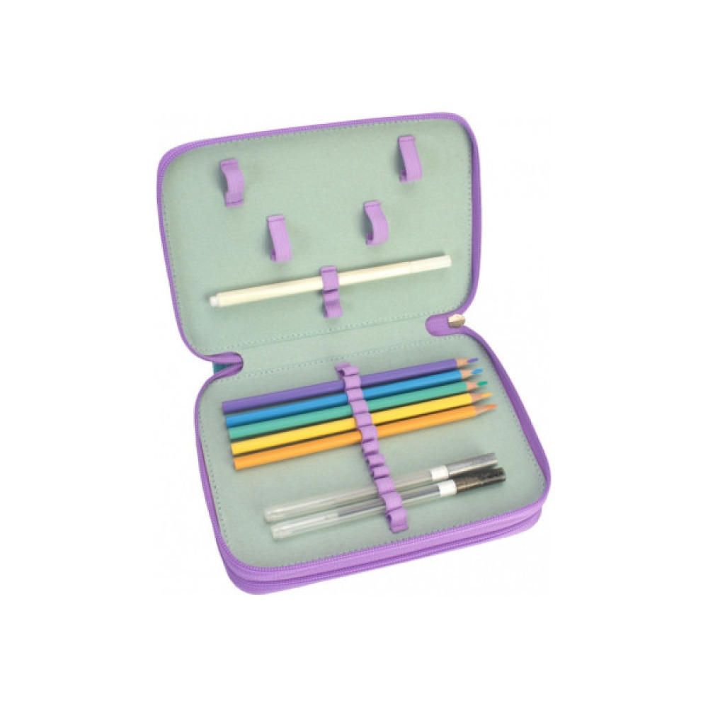 Пенал Cool For School 2 відділення з відворотами Рожевий (CF87275)