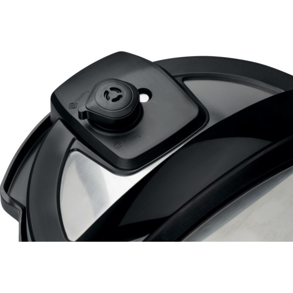 Мультиварка-скороварка Gorenje, 1000Вт, чаша-6л, електронне керув., 15 програм, метал/пластик, чорний