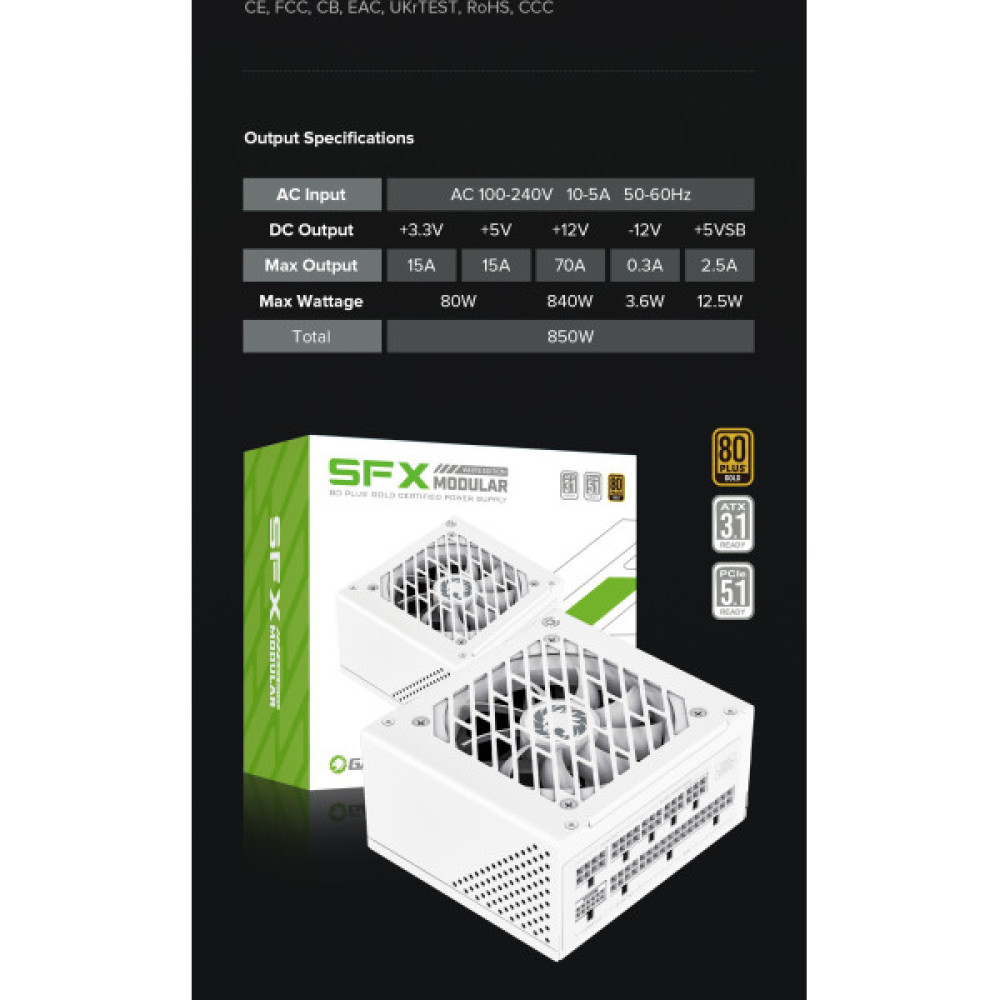 GAMEMAX GS-850G White 