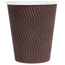Стакани одноразові PRO service Riple Паперові Коричневі 340 мл 20 шт. (4823071635010)