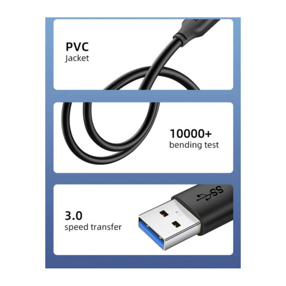 Дата кабель USB 3.0 AM/AM 3.0m Cabletime (CA915415)