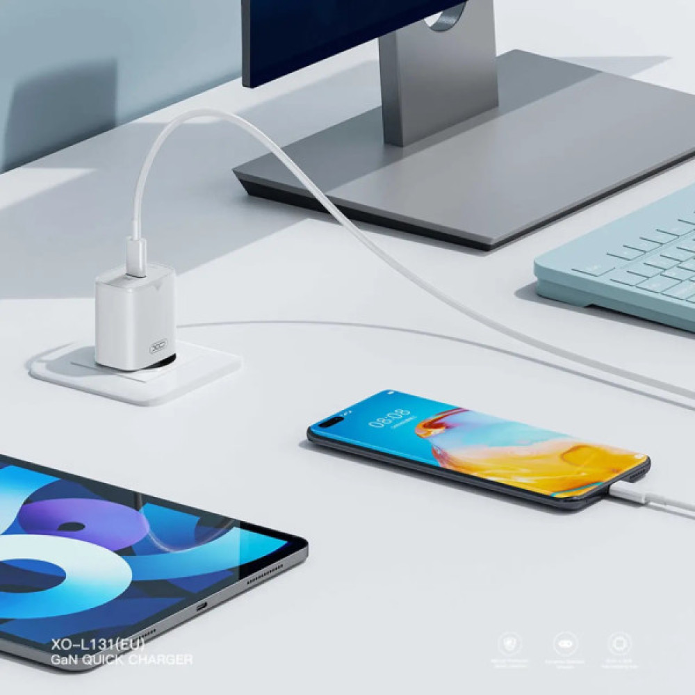 Зарядний пристрій XO USB-C PD30W white (L131.white)