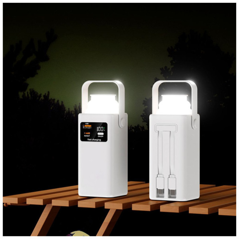 Батарея універсальна TheGeneral 20000mah Glim, 22.5W Fast Charge PD Lamp White (40012919-08)