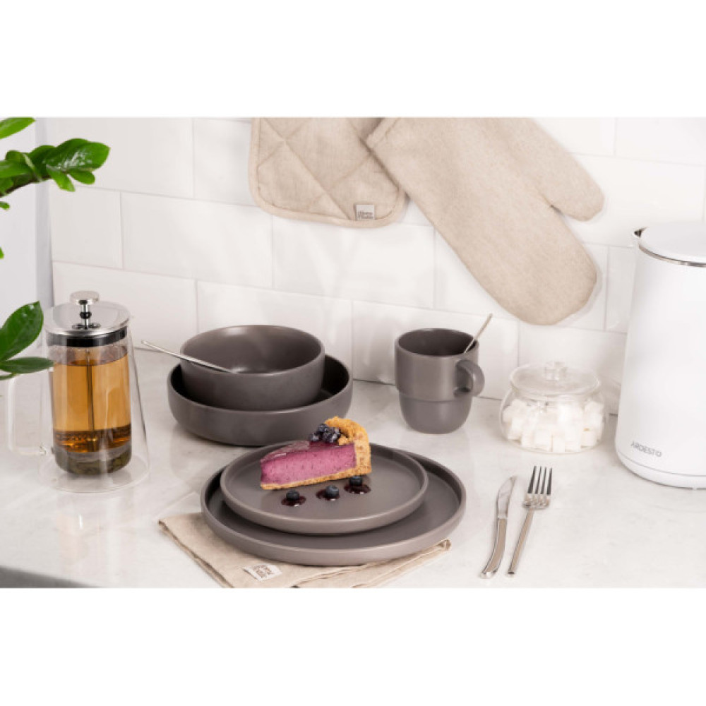 Тарілка ARDESTO Trento Soup 21,5 см Grey (AR2921TG)