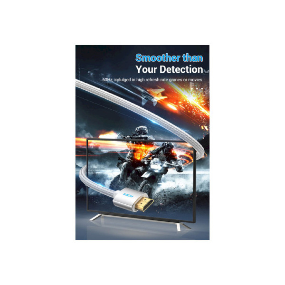 Кабель мультимедійний HDMI M to HDMI M 3.0m V2.0 4K60Hz silver VENTION (AABII)