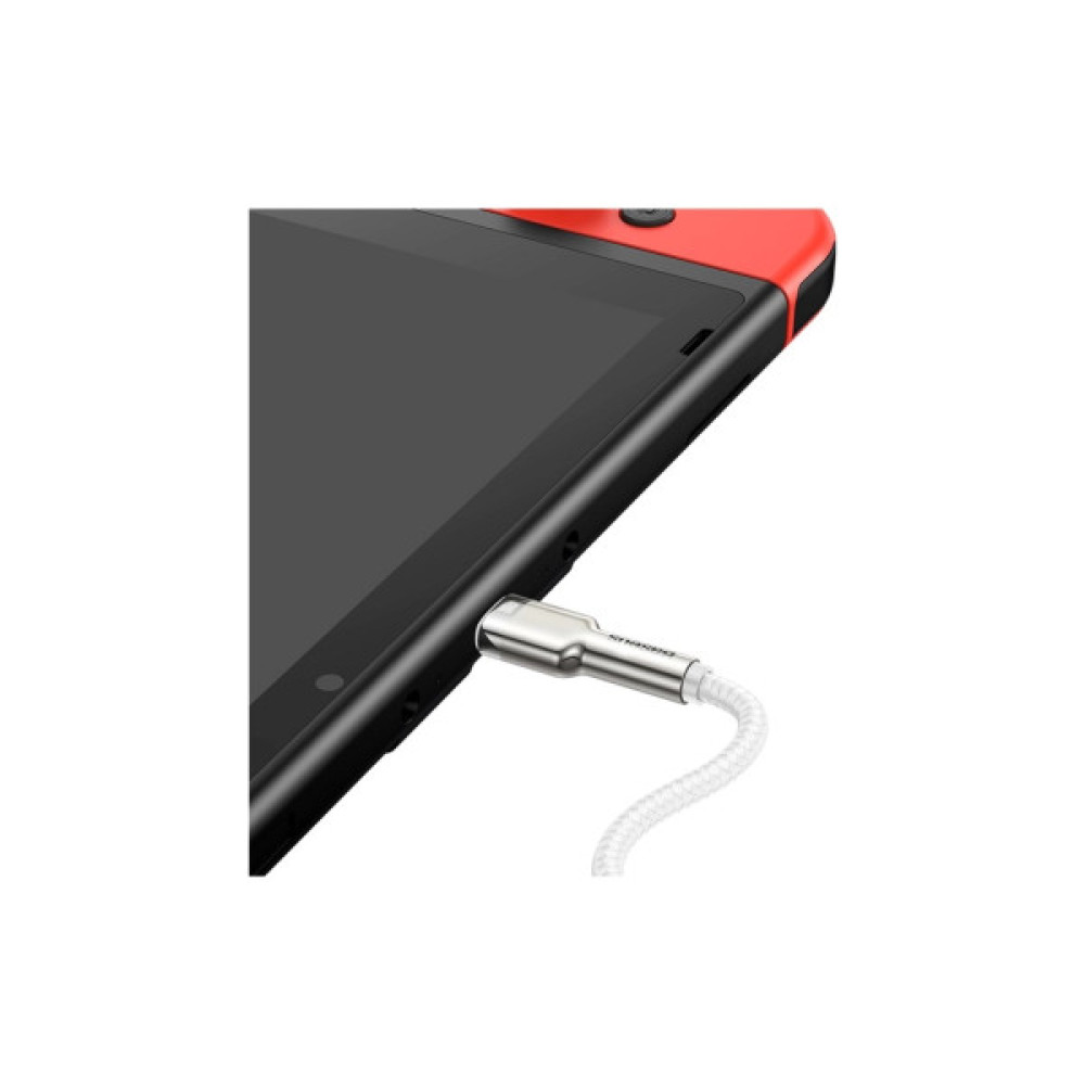 Дата кабель USB-C to USB-C 2.0m Cafule Metal PD 100W white Baseus (CATJK-D02)