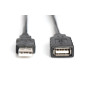 Подовжувач DIGITUS USB 2.0 Active Cable, A/M-A/F, 15м, чорний