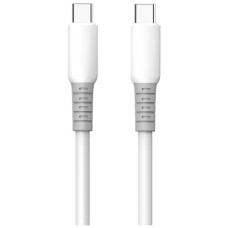 Дата кабель USB-C to USB-C 1.0m 3A PD60W liquid silicone white ColorWay (CW-CBPDCC093-WT)