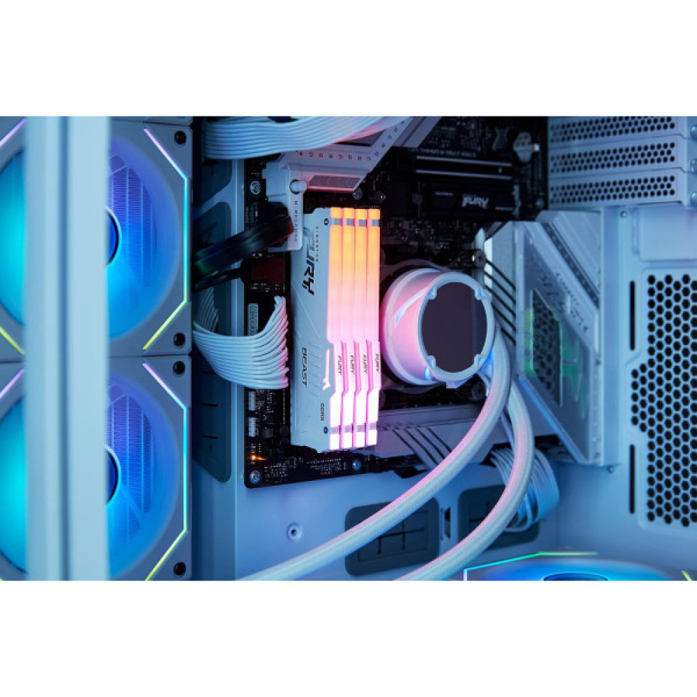 Пам'ять ПК Kingston DDR5  16GB 6000 FURY Beast  Білий RGB EXPO