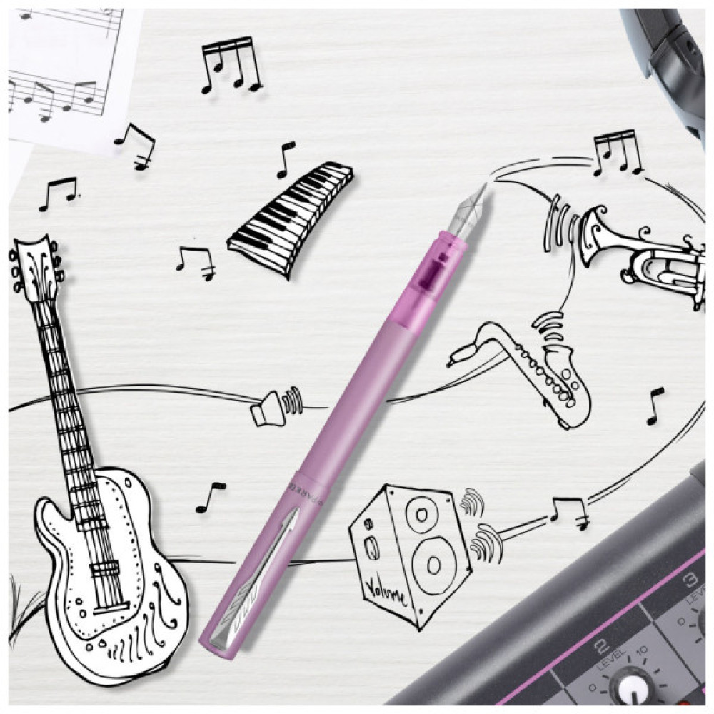Ручка пір'яна Parker VECTOR 17 XL Metallic Lilac CT  FP M (06 412)