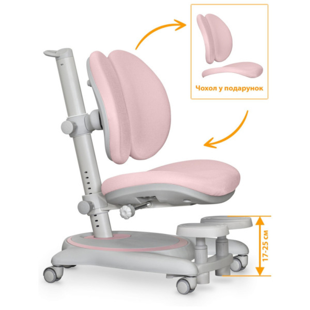 Дитяче крісло Mealux Ortoback Duo Base Pink (Y-510 KP Base)