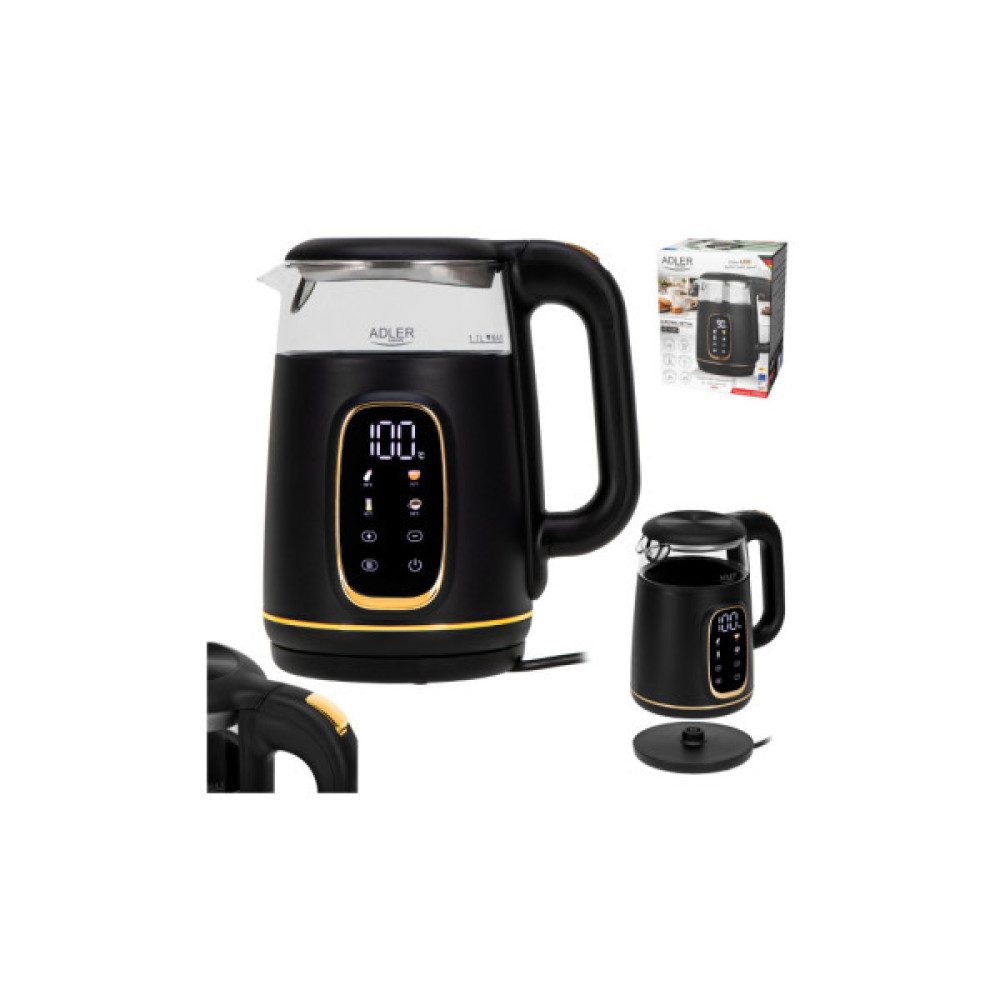 Електрочайник Adler AD 1305 black gold