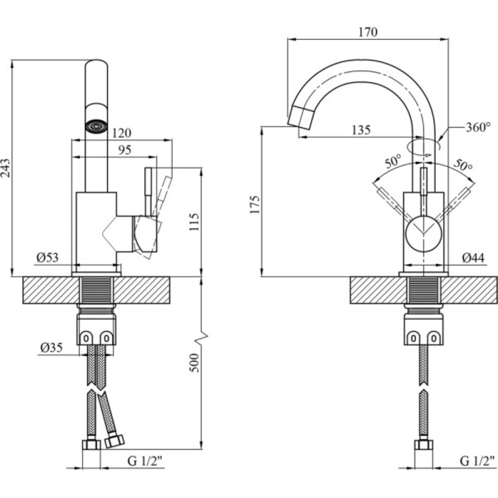 Змішувач Kroner Klassisch-ESG011 (CV022999)