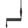 Кабель заряджання/синхронізації HyperX USB-A > USB-C, спіральний, 1.37м, сіро-чорний