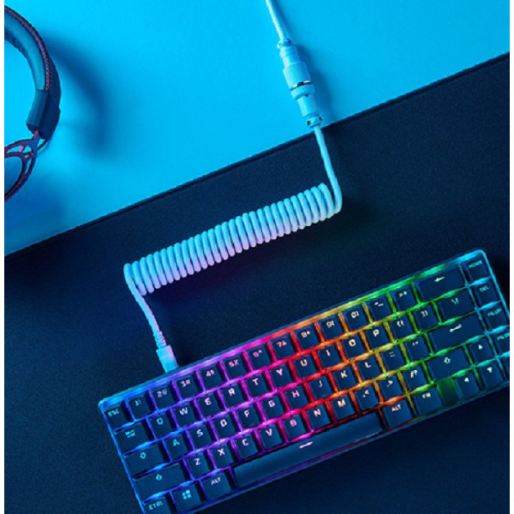 Кабель заряджання/синхронізації HyperX USB-A > USB-C, спіральний, 1.37м, сіро-чорний