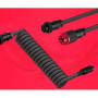 Кабель заряджання/синхронізації HyperX USB-A > USB-C, спіральний, 1.37м, сіро-чорний