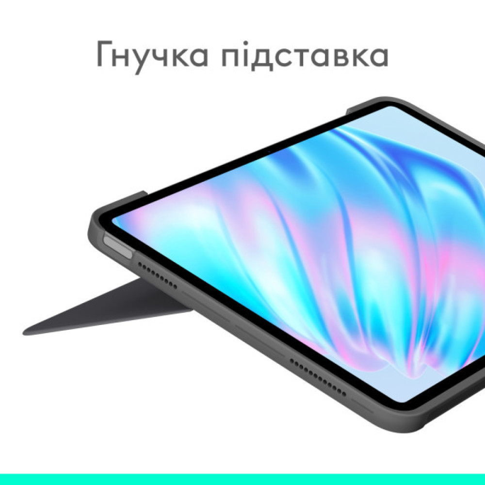 Чохол до планшета Logitech Combo Touch for iPad Air 13-inch (M2) OXFORD GREY - US (L920-012618)