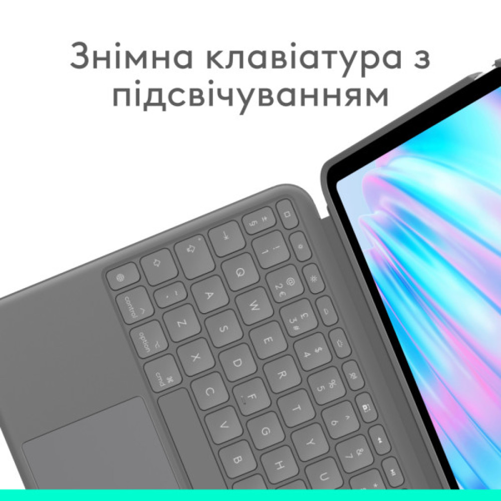 Чохол до планшета Logitech Combo Touch for iPad Air 13-inch (M2) OXFORD GREY - US (L920-012618)