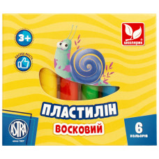 Пластилін Школярик Круглий 6 кольорів 78 г (83811905-UA)