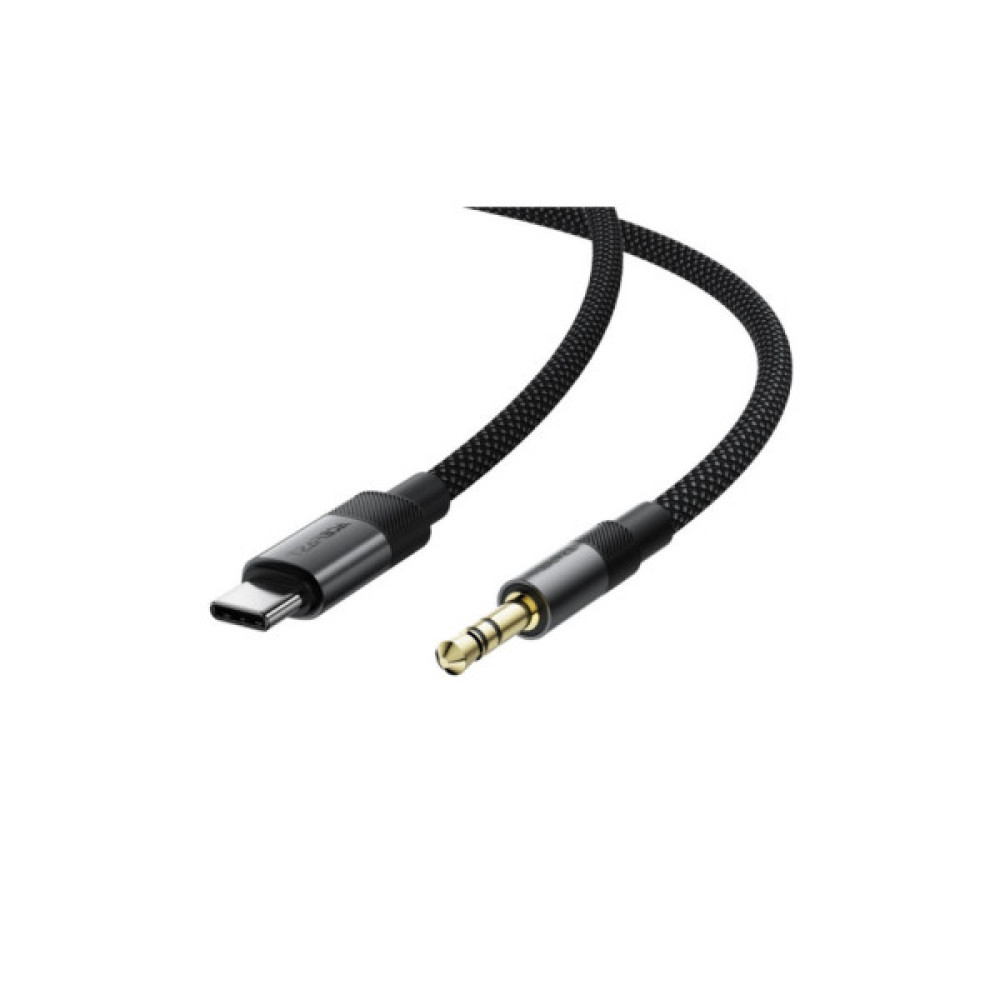 Кабель мультимедійний USB-C to 3.5mm M 0.15m black Acefast (6974316285274)