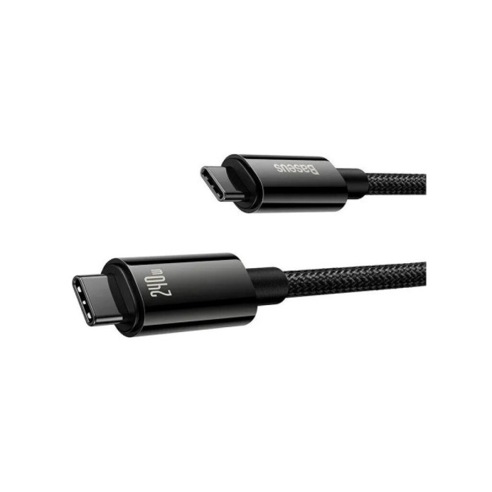 Дата кабель USB-C to USB-C 2.0m 240W Black Baseus (CAWJ040101)